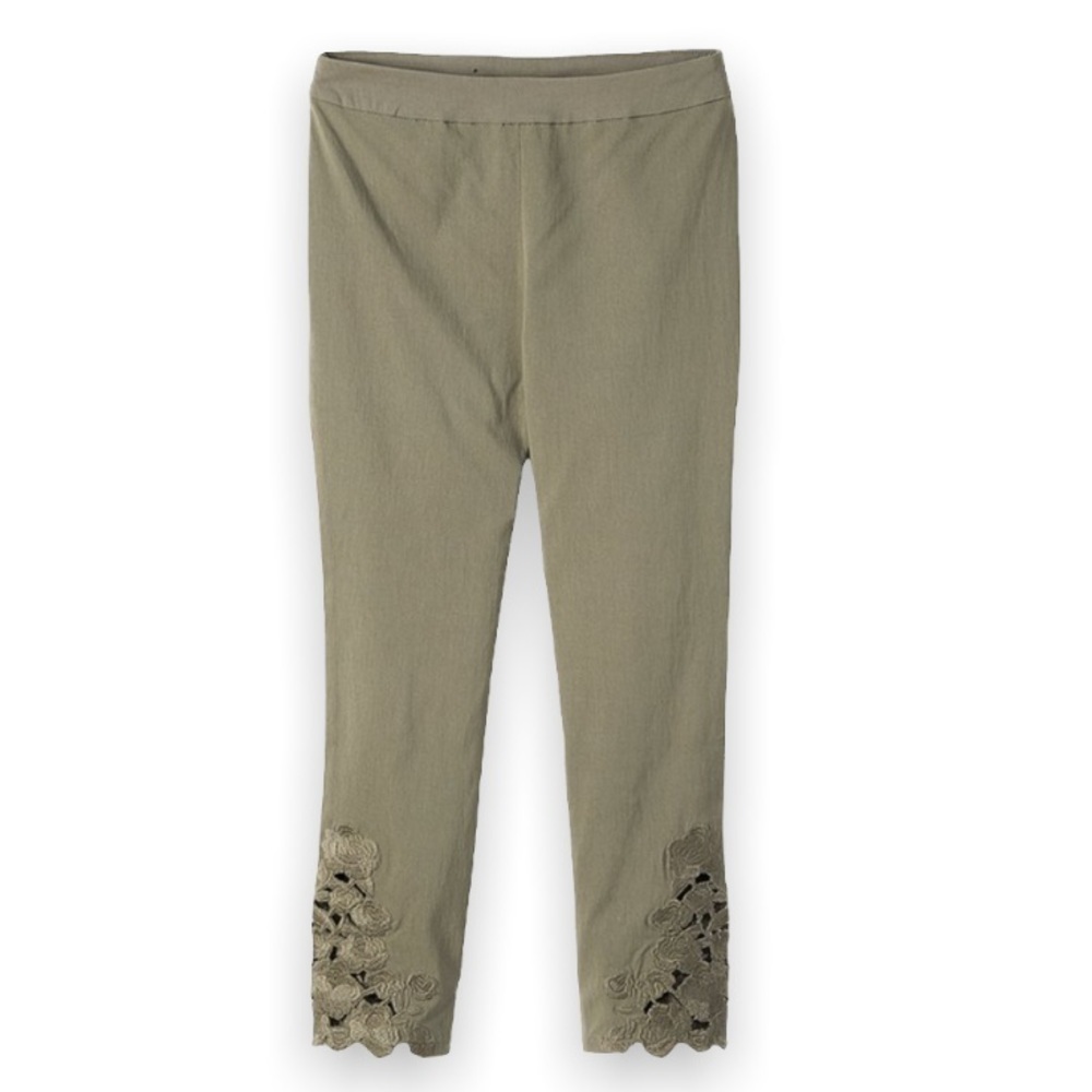 NWT Women’s INC International Concepts capri crop pants moss green Size 10